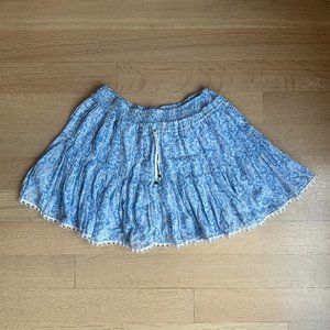 Poupette St Barth Blue Floral Skirt Size 0